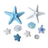 1Set Sea Shell Hole Punch Shoe Charms Diy Ocean Lava Rock & Starfish Shoe Clips For Summer Sandals & Slippers Decorations