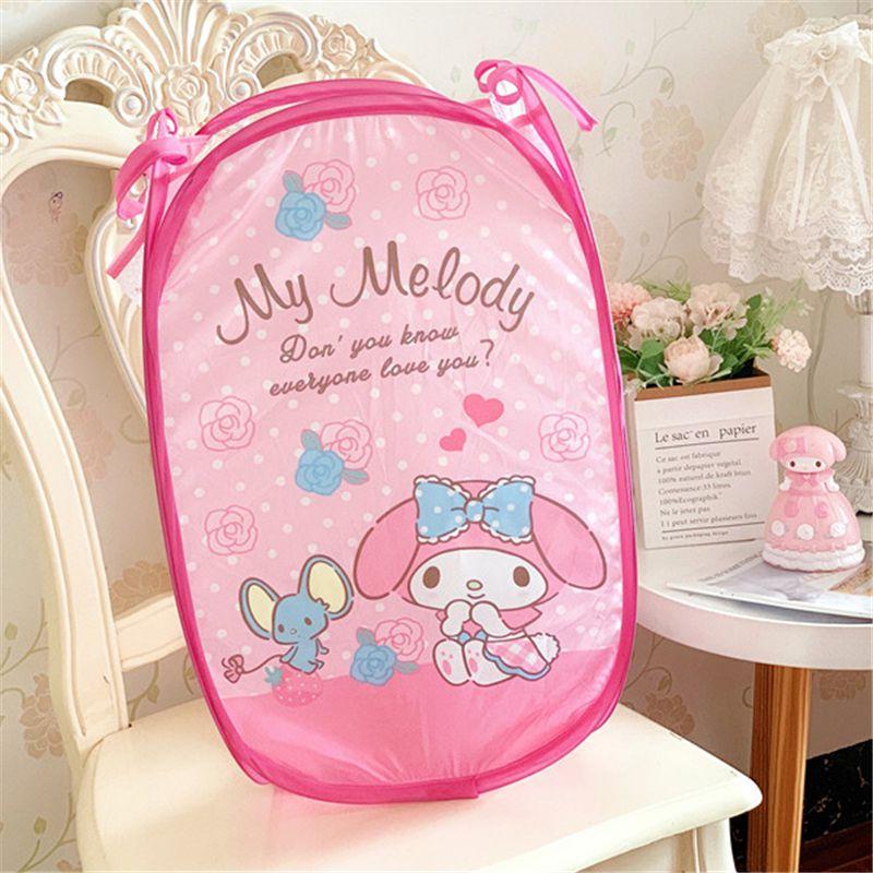 Collapsible Laundry Hamper With Cute Sanrio Cartoon Pattern For Kids' Toys**
