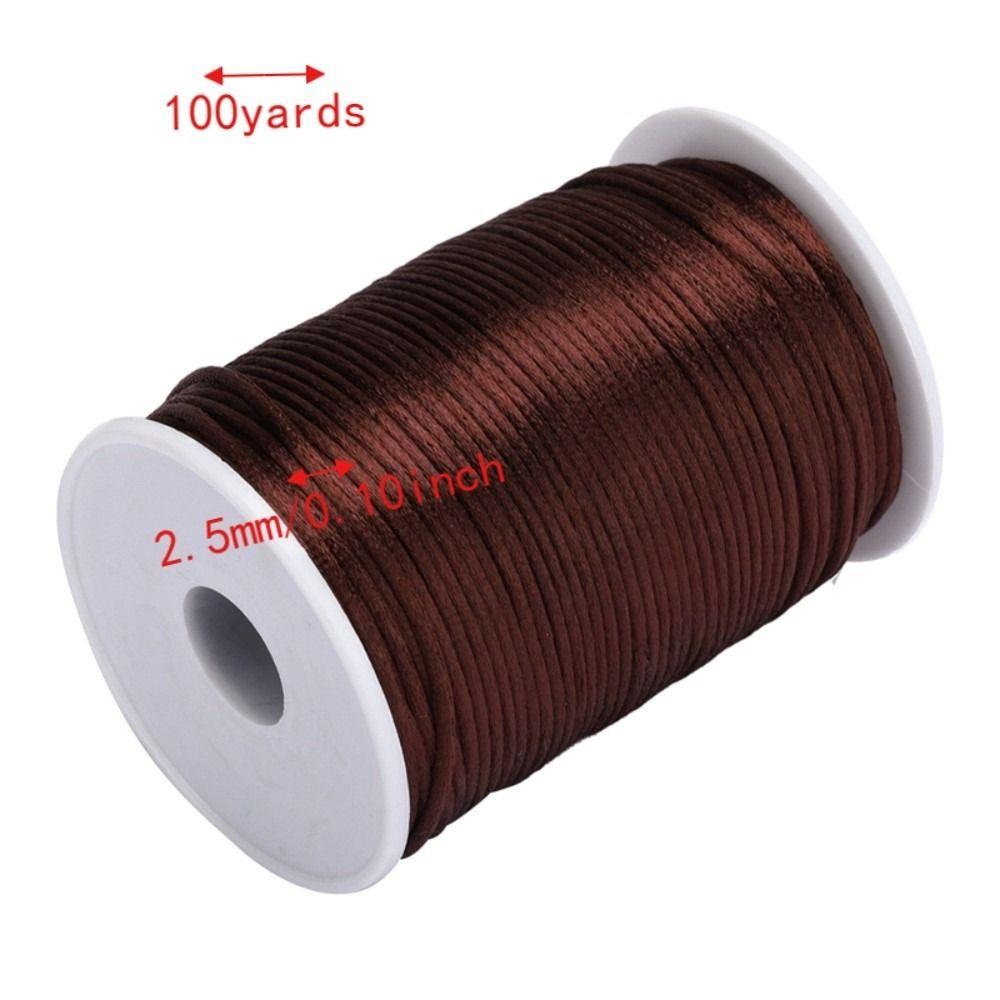 1pcs 100 Yards Length Nylon Satin Cord 2.5mm Diameter Beading String Sewing Project