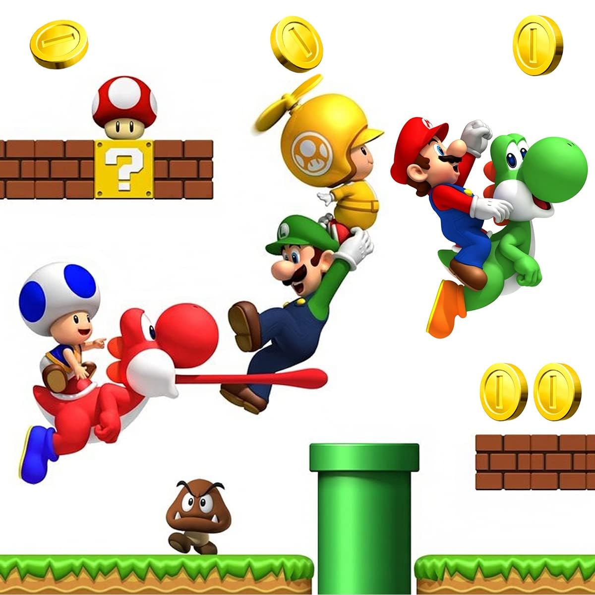 

DEKSOH Super Mario Wall Decal a Bros. (Catch Coin)