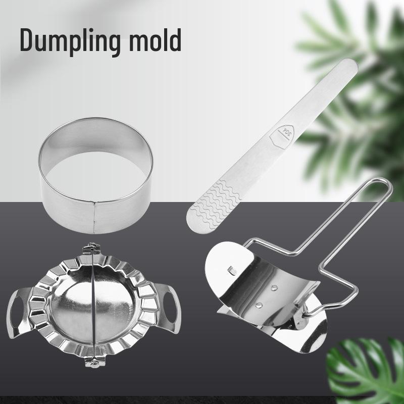 304 Stainless Steel Dumpling Maker Kit: Mold, Filling Spoon, Skin Cutter