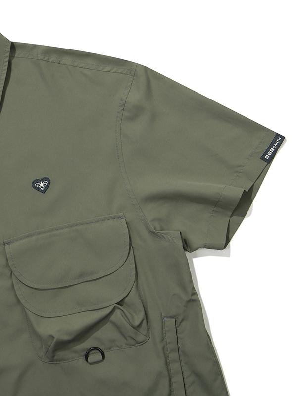 BBC EARTH [Jasper] Pocket Snap Short Sleeve Anorak_Khaki
