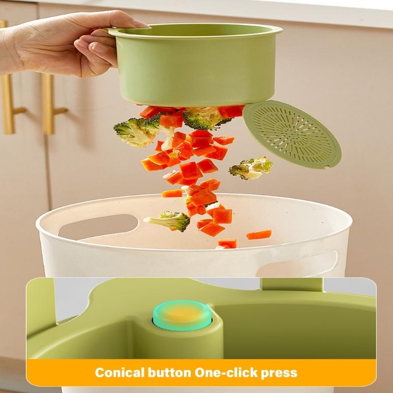Space Efficient Sink Mounted Drying Rack ABS Plastic Easy Installation Hanging Organizers Vegetable Strainer Basket