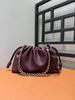 High Quality Leather Women'S Bag Donut Chain Lucky Bag Bag Drawstring Cloud Bag Underarm Bag