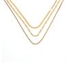 Wind Three Layers Stacked With Titanium Steel Necklace Women'S 18K Gold High-End Necklace Jewelry