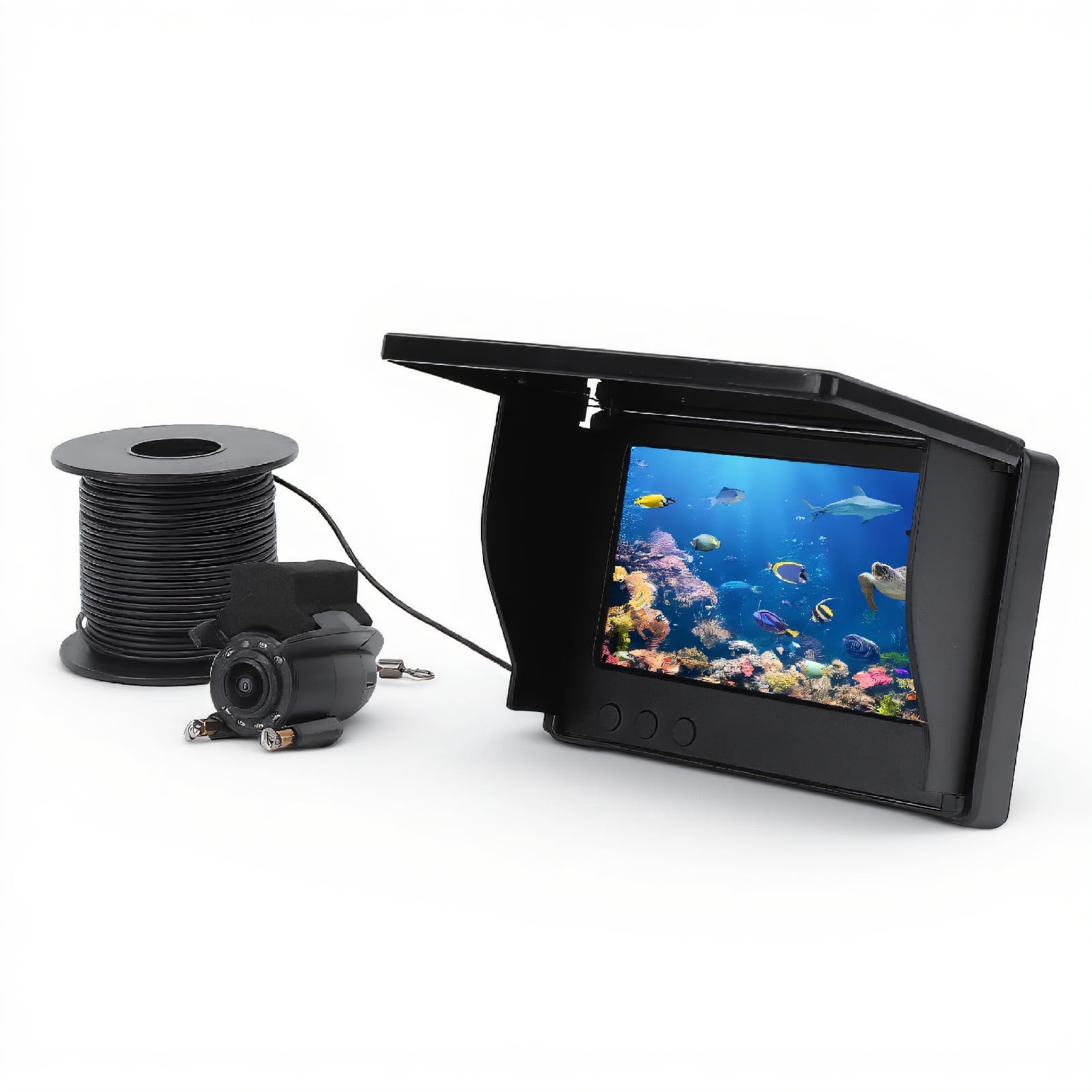 

Underwater Fishing Portable 1080P HD Fish Finder Camera with Wide Visible Fish Finder for Ice Lake Sea Boat Kayak Fishing Camera, 4.3-inch Screen,