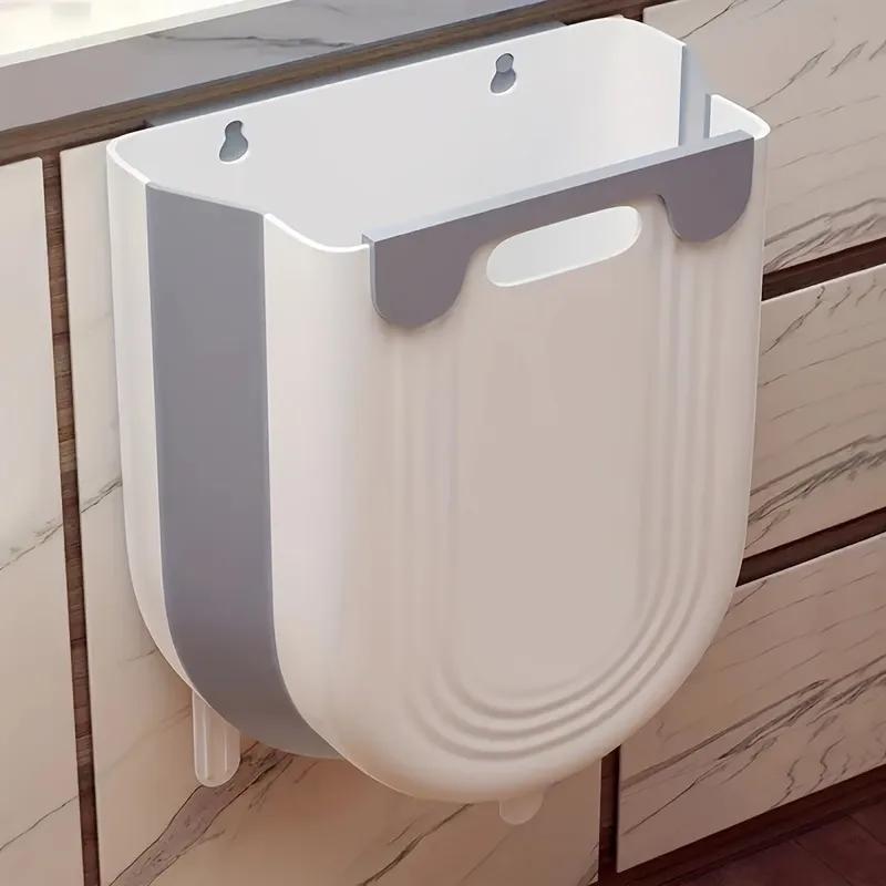 1pc Collapsible Hanging Bin - Space-Saving Cabinet