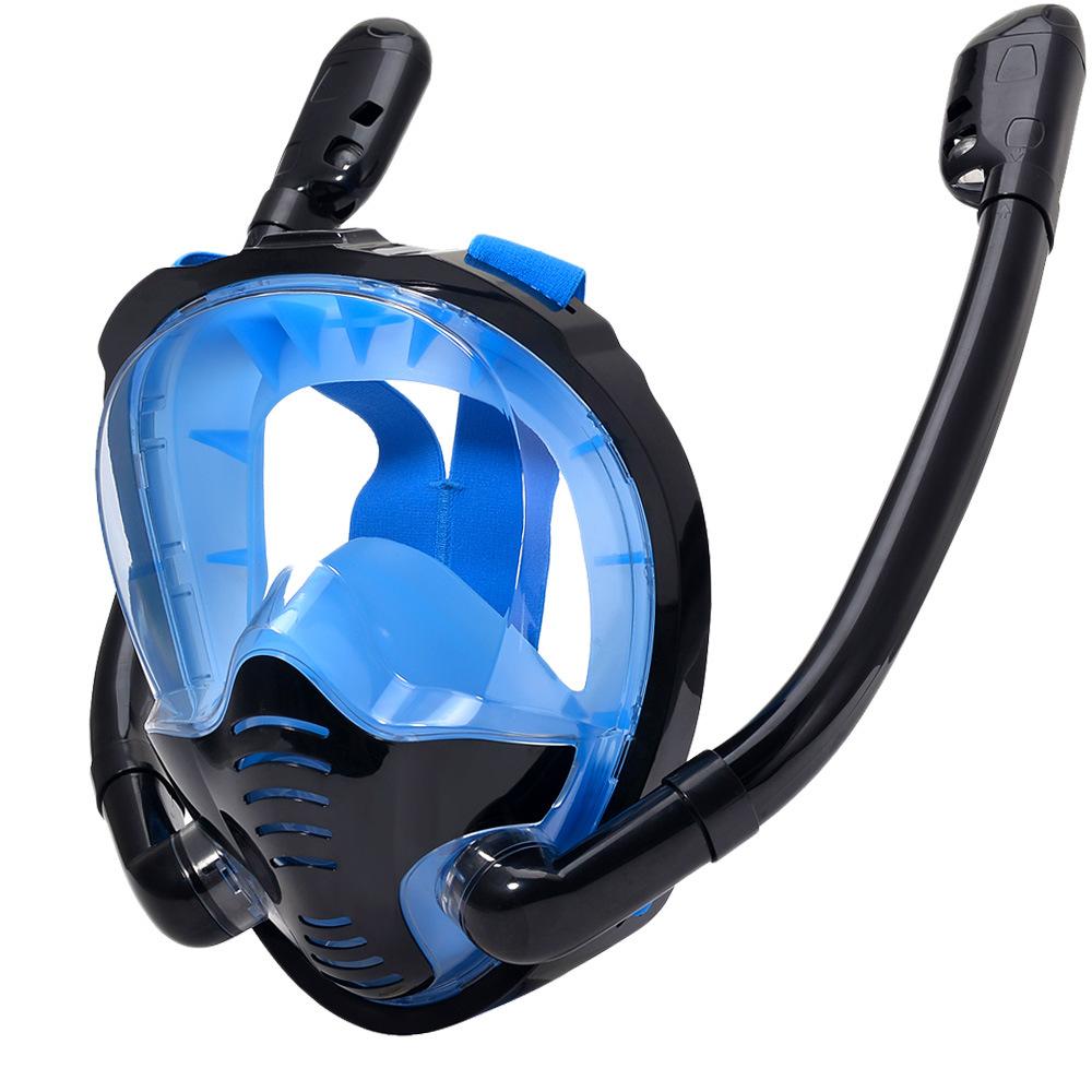 

Double tube diving mask snorkeling silicone mask L/XL
