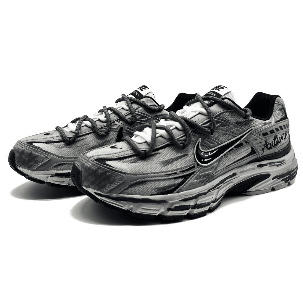 Nike Initiator Abrasion Resistant Low Top Running Shoes Men's Black Gray 394055-100(Team1108-)