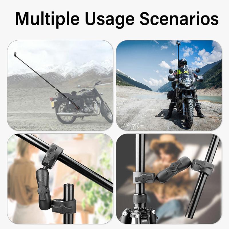 Motorcycle Bicycle Camera Pov Mount Bracket Selfie Stick Support for Gopro 13 12 11 Insta360 X4 X3 Bike Holder Accessories