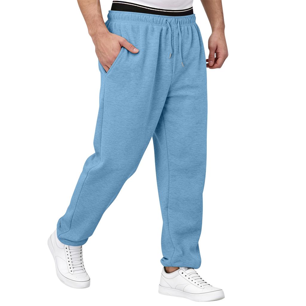 Men's Drawstring Trendy Loose Casual Sports Straight Leg Trousers