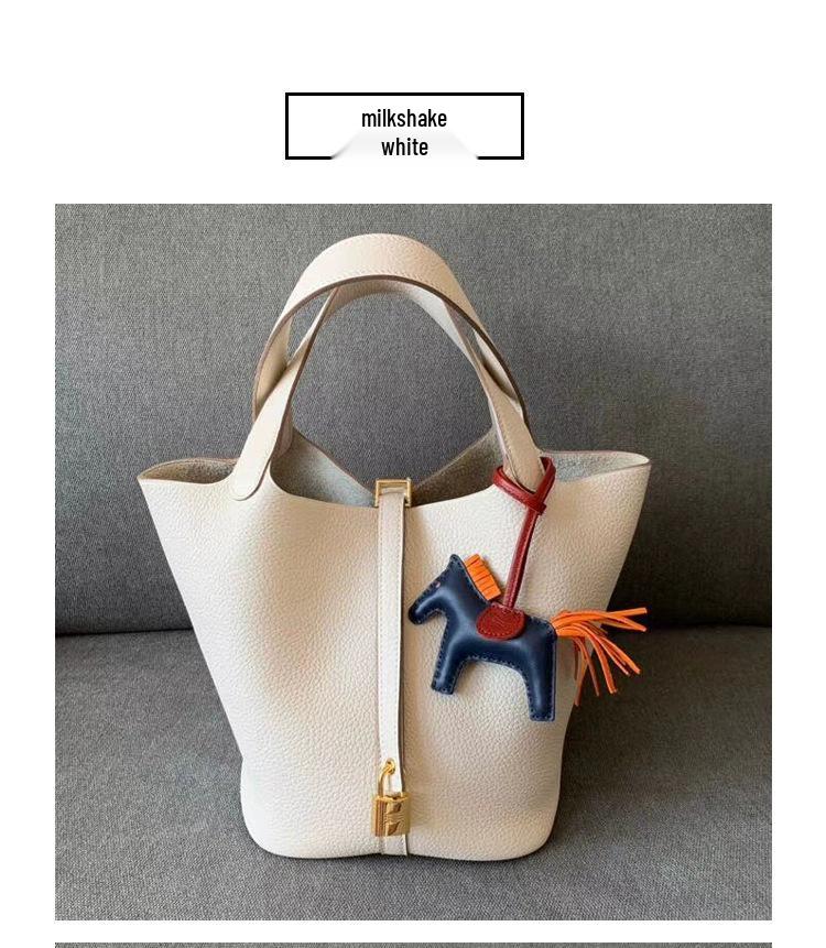 2025 Minimalist Veggie Basket Bag: Lychee Grain Cowhide, Fashionable & Spacious Handbag