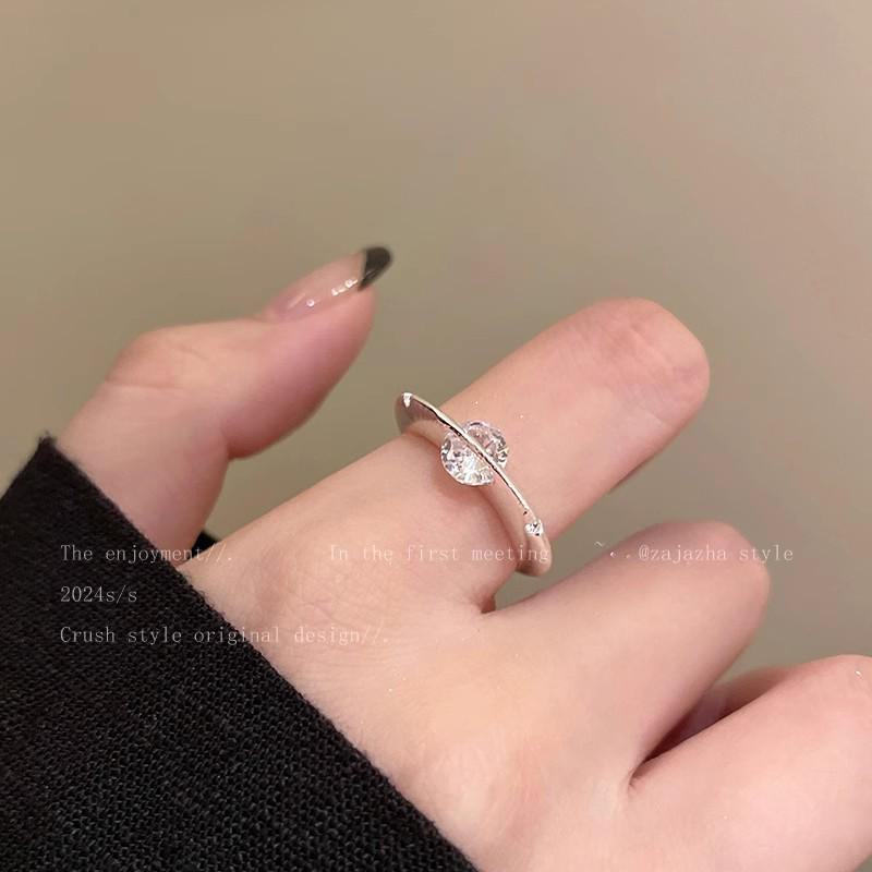 Xiaohongshu Stijl Zirkonia Planeten Ring: Elegante en modieuze dames statement piece
