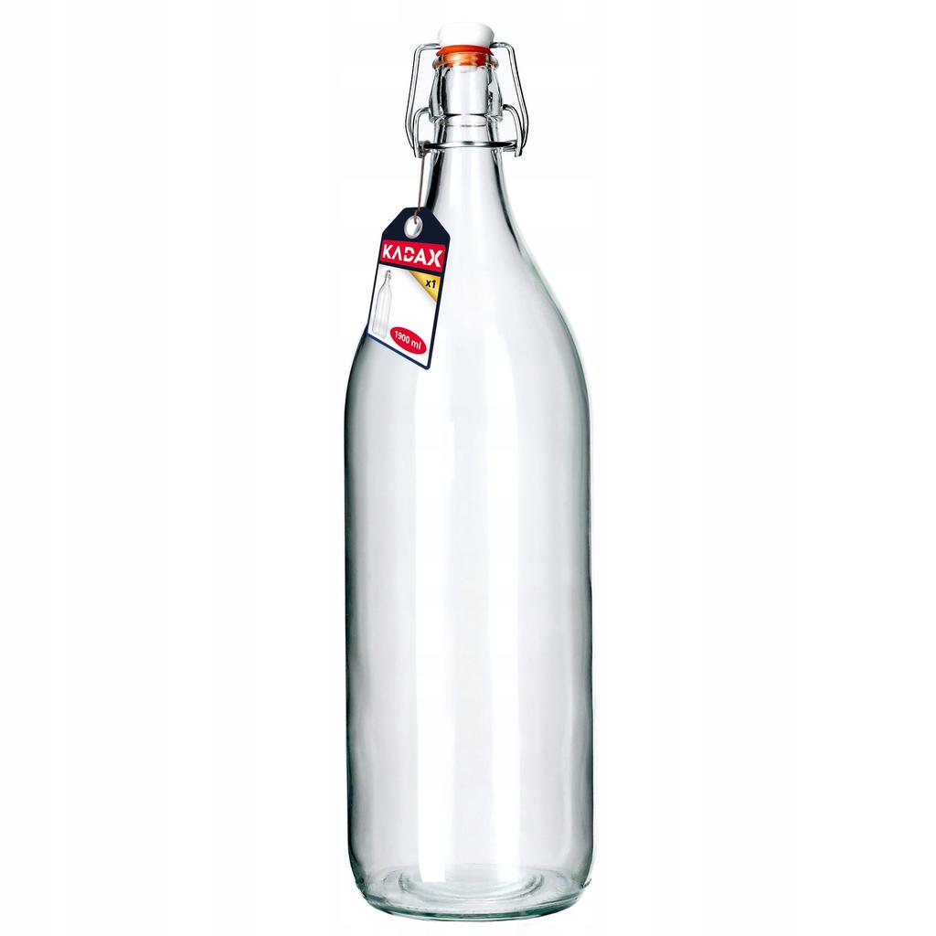 KADAX Glass Bottle 2L For Liqueur Juice Wine With Cork
