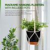 2025 Trend Self-Watering Hanging Planter 2-Pack, 34-Inch Macrame Hanger Plant Pot For Indoor& Outdoor With Drainage