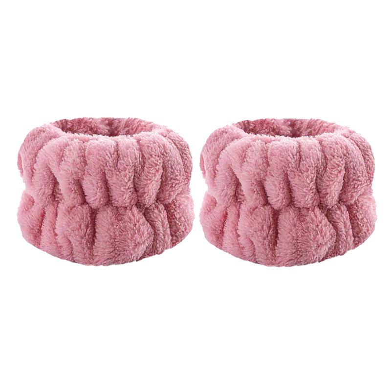 Plush Flannel Absorbent Wristbands & Splash-Proof Headband Set