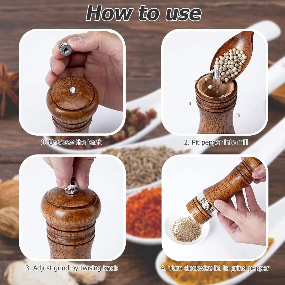 Adjustable Salt Pepper Mill Ceramic Rotor Grinding Bottle New Manual Pepper Grinder Home Cooking