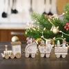 Wooden Christmas Small Train Xmas Table Top Ornament Cute Mini Train Ornaments Xmas Ornaments Christmas Decorations Kids Gift