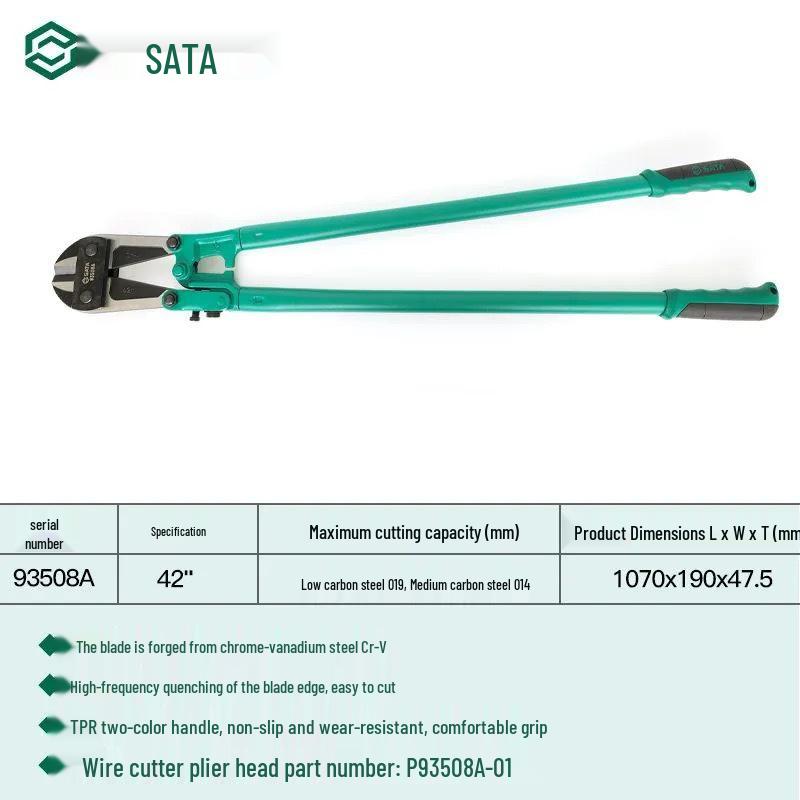 SATA 93505A Multi-functional Rebar & Wire Cutter - Powerful, Labor-saving Shears.