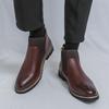 Fashion New Leather Man Business Botas Classic Comfy Male Ankle Boots Leisure Walk Walking Shoes High Top Handmade Mens Chelsea Boots