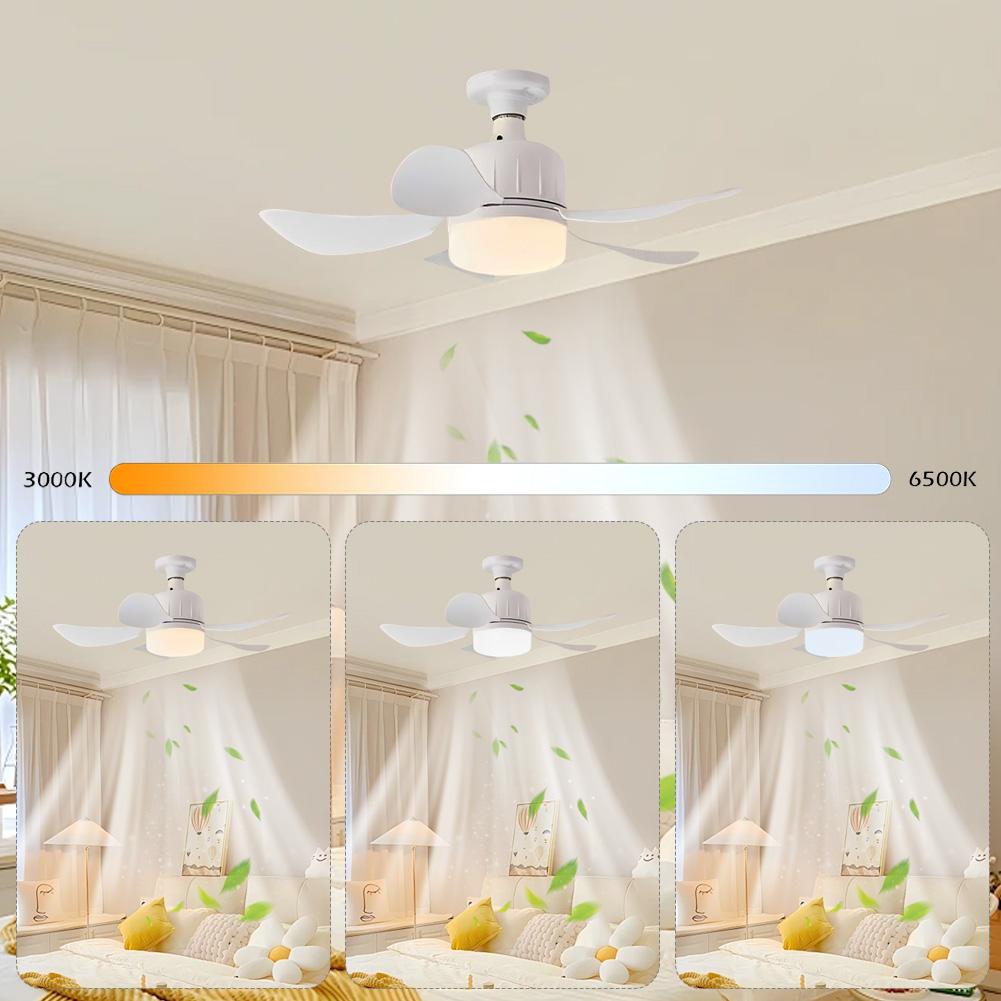 Ceiling Fan Light Lamp E27 Base Wireless Remote Control LED Bulb Ceiling Fan Replacement for Bedroom Living Room Kitchen Balcony