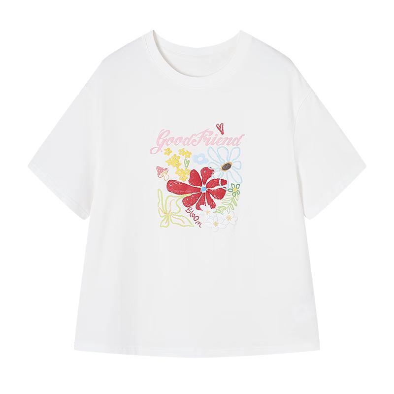 

Xiangying Women s Dopamine Print Lyocell Blend T-shirt M