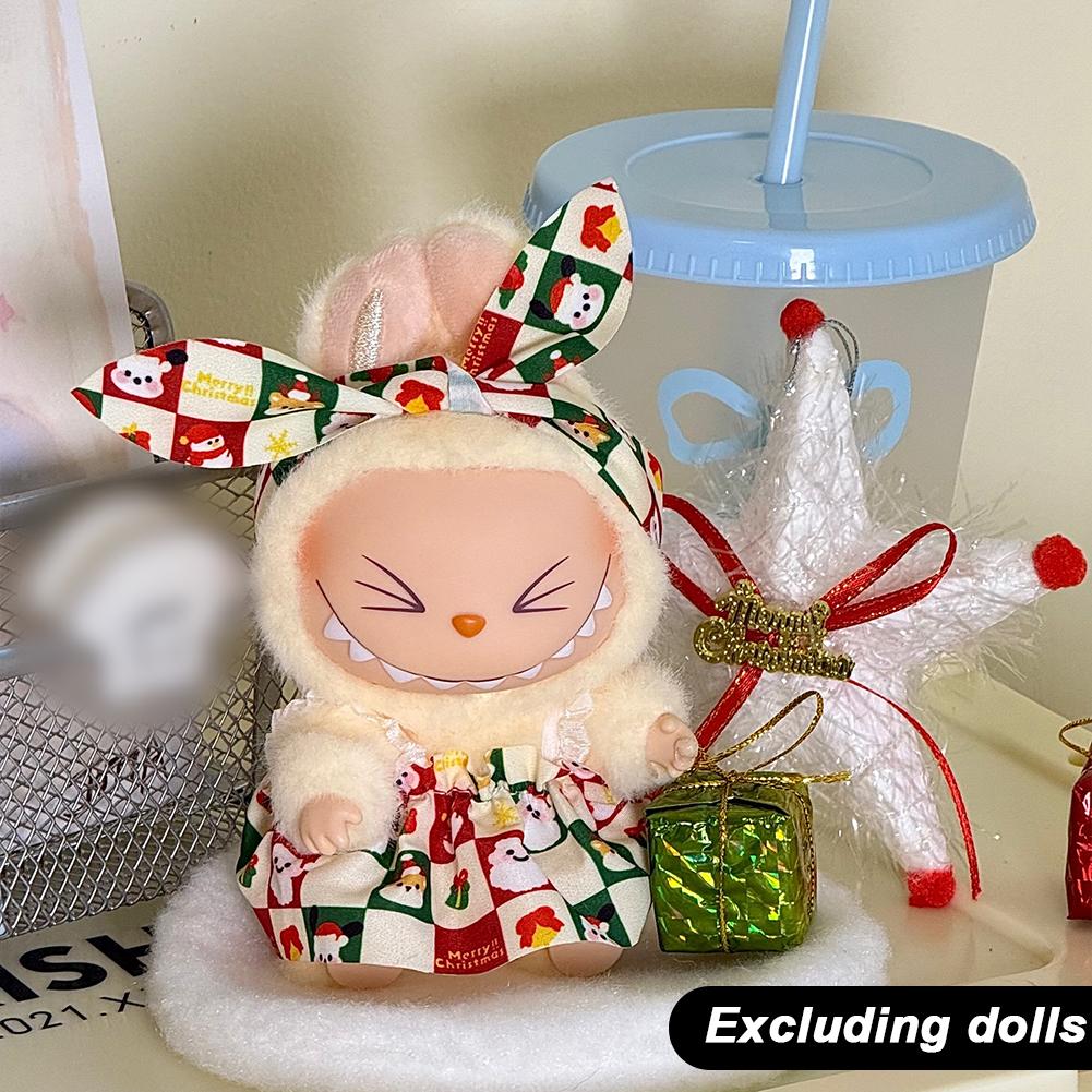 For 17cm Labubu Doll Clothes Fashion Clothes Dress Doll Clothes Color Match Overalls Dolls Accessories Cute Decoration Little Clothes