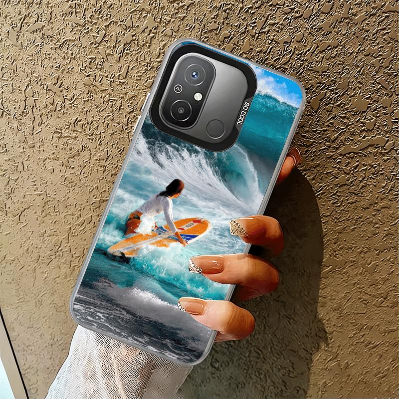 Surfboard Surfing Surf Summer Shockproof Phone Case for Xiaomi Poco X7 X6 X5 X3 Pro F7 Ultra M8 Redmi 15C 15 14C 13C 12C 10C 13