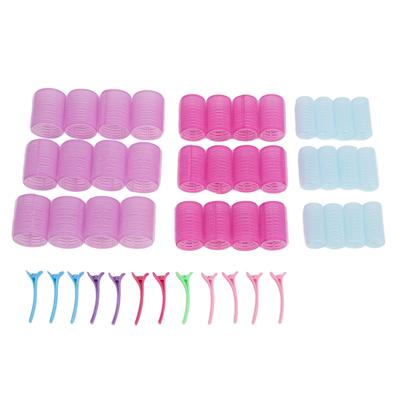 48pcs Self Grip Hair Curlers Heatless 3 Size Strong Hold Hairdressing Curlers with Colored Clips