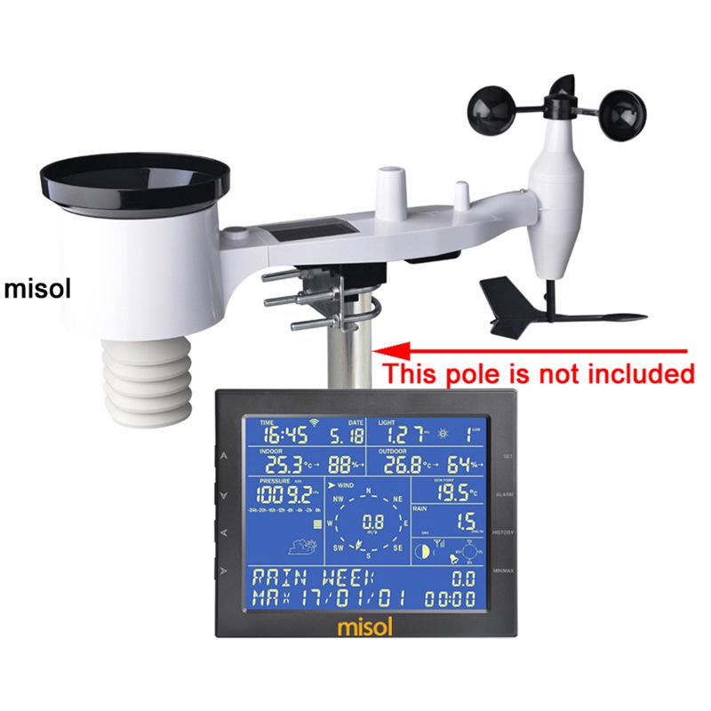 Misol WS2320 WiFi Weather Station: Indoor/Outdoor Temp, Humidity, Rain, Wind Direction/Speed, Illuminance.