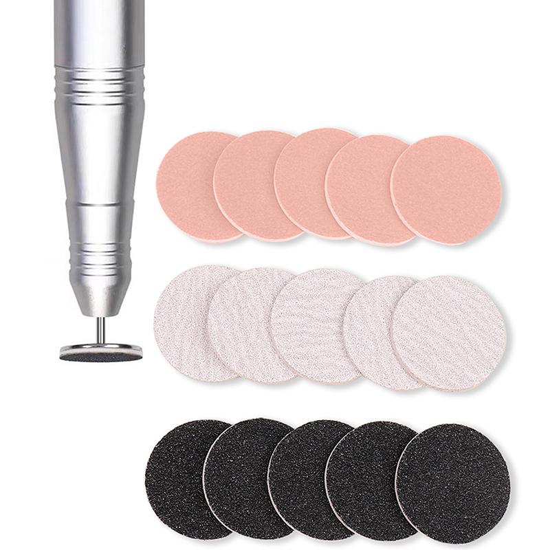 15/20/25Mm Fuß Nagelhaut Hornhaut Entfernung Austauschbares Schleifpapier Mit Pediküre Scheiben Pads Set Tote Haut Reiniger Fuß Raspeln Feilen
