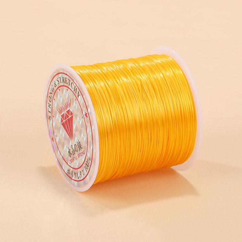 1Roll Beading Thread Accessories Flat Elastic Thread Elasticity Spandex DIY 0.8mm Elastic Cord Hand Knitting