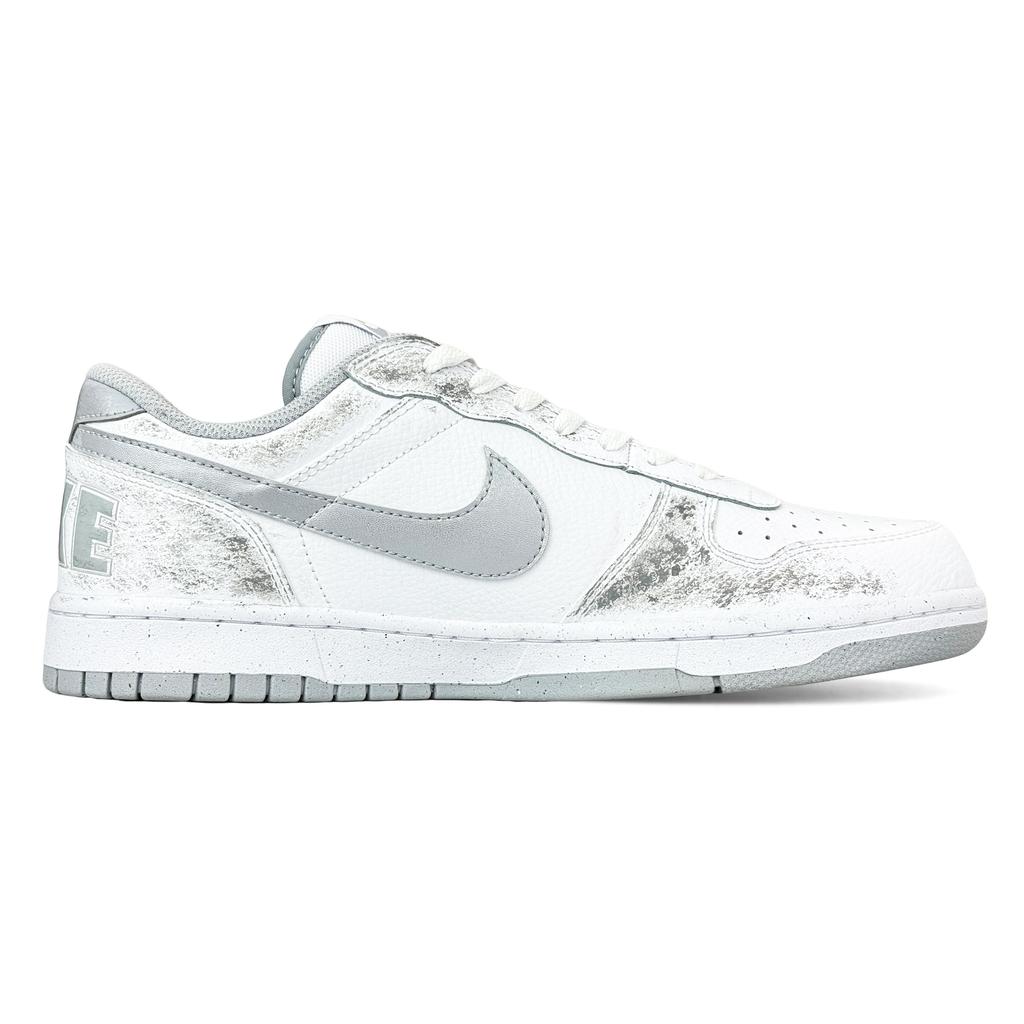 Nike Große Abriebfeste Low-Top Skateboard-Schuhe Unisex Grau Weiß 355152-106(Team1735-D)