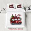 Christmas Dwarf Digital Printing Polyester Three-Piece Quilt Cover Bedding Quilt Cover Pillowcase
