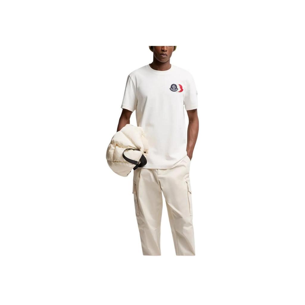 Moncler Embroidered Logo Short Sleeve T-Shirt Men Tops K2-091-8C00056-89AUG-034