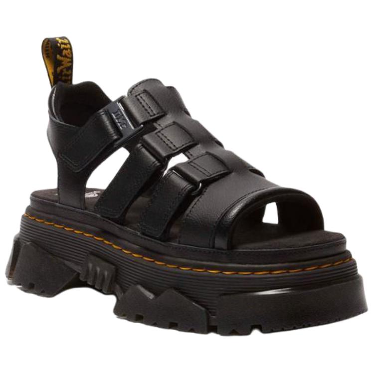 Dr.. Martens Mattison 3 PU Deri Minimalist Rahat Roma Sandaletleri Kadın sandaletleri Siyah 40891001