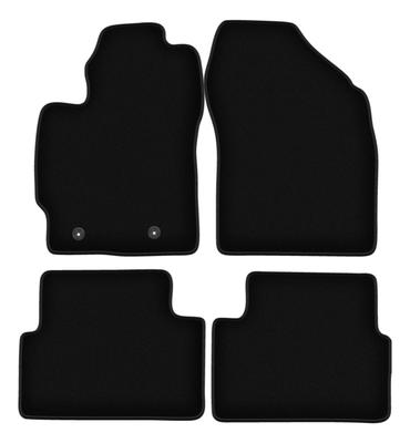 BASIC Black Velour Floor Mats For: Toyota Corolla E14 / E15 Sedan (2007-2012)