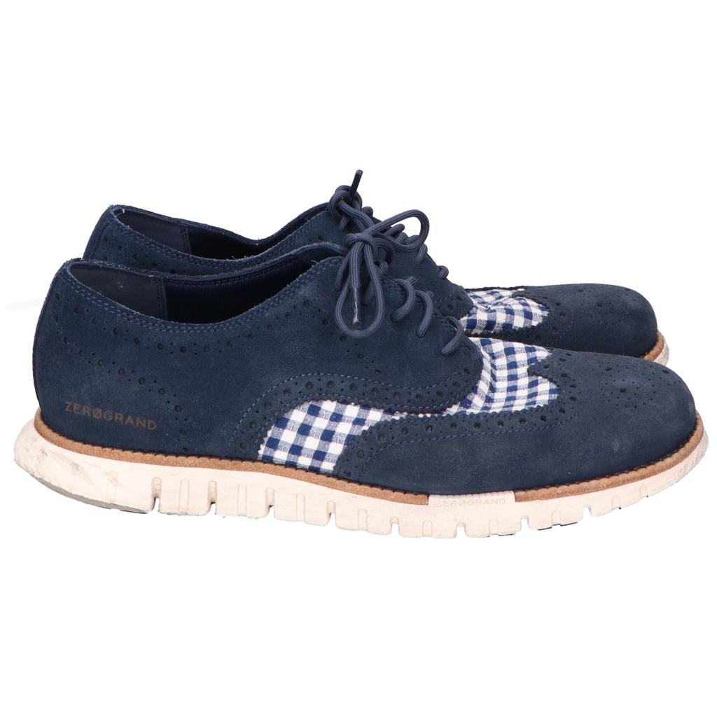Cole Haan C38847 Zero Grand Remastered Wingtip Oxford Lined shoes 8 Navy x CheckUsed