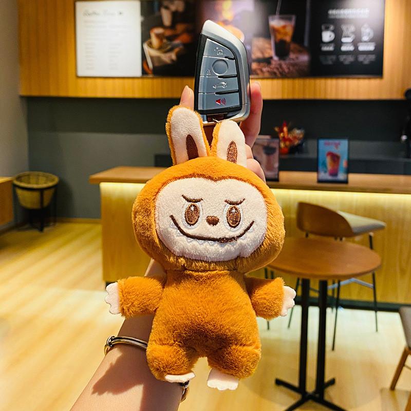 Adorable Plush Bubble Rabbit Keychain Cute Cartoon Key Ring For Students And Car Lovers