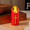 LED Memorial Candle Light, Flashing Effect Like A Real Candle, Reusable, Suitable For Cemetery Memorials, Battery Powered, Animal Memorial Tomb Light.
