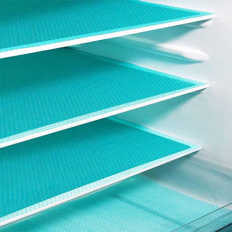 

4PCS EVA Водонепроникний килимок для холодильника, що миється, від цвілі, Кухонний килимок, що запобігає мастилу, для висувних ящиків шафи. Теплоізоляційний килимок для холодильника. 29X45CM&Rectangular