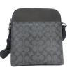 Used COACH Shoulder Bag 4010 Signature PVC/leather Black Dark Gray Casual