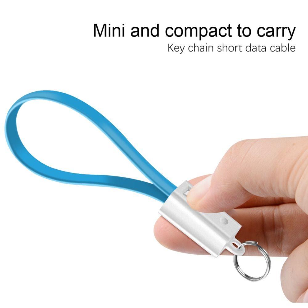 Micro USB Mini Key Chain Charger Cord Keychain Lanyard Design Keychain USB Cable  Phone Accessories