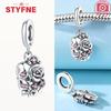 Genuine copper Luminous Halloween Charm Bead Charms Zombie Skeleton Dangle Bead Compatible With Authentic Bracelets Do It Yourself Fine Jewellery Gift