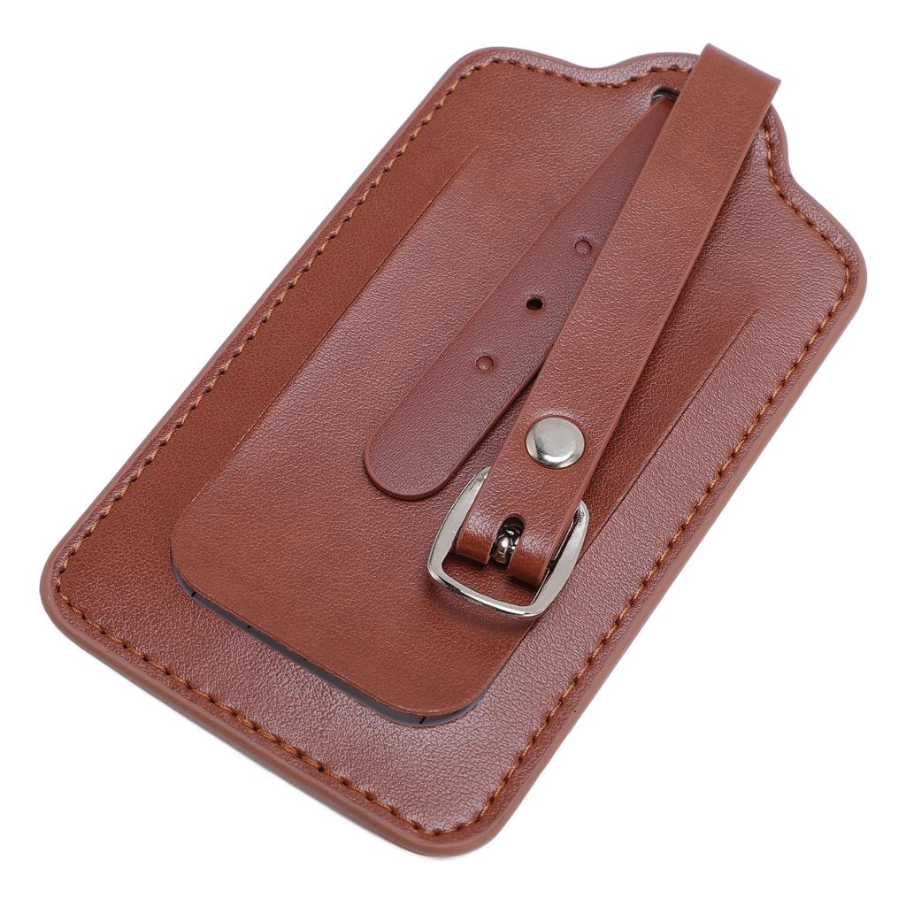 Luggage Baggage Tag Rain Proof PU Leather Soft Lock Design Stylish Luggage ID Label for Travel and