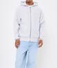 Champion Reverse Weave Loose Fit Fleece Zip-Up Hoodie Light Grey