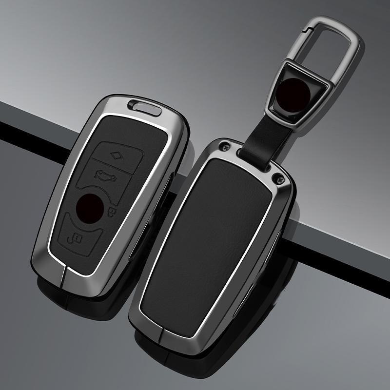 Zinc Alloy Leather Car Key Case For Bmw 1 3 5 7 Series X1 X3 X4 X5 X6 F10 F20 F30 F34 F25 F31 M3 M4 E34 Keychain Accessories