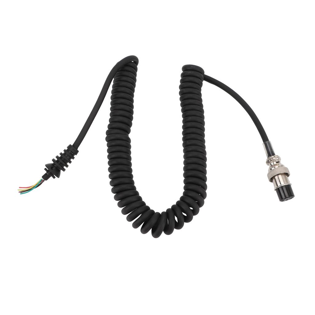 8Pin Speaker Mic Cable Radio Hand Microphone Coiled Cord Replacement Accessories for ICOM Radio