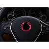 Red Aluminum Fit For BMW X1 E84 Car Steering Wheel 2010-15 Horn Ring Cover Panel