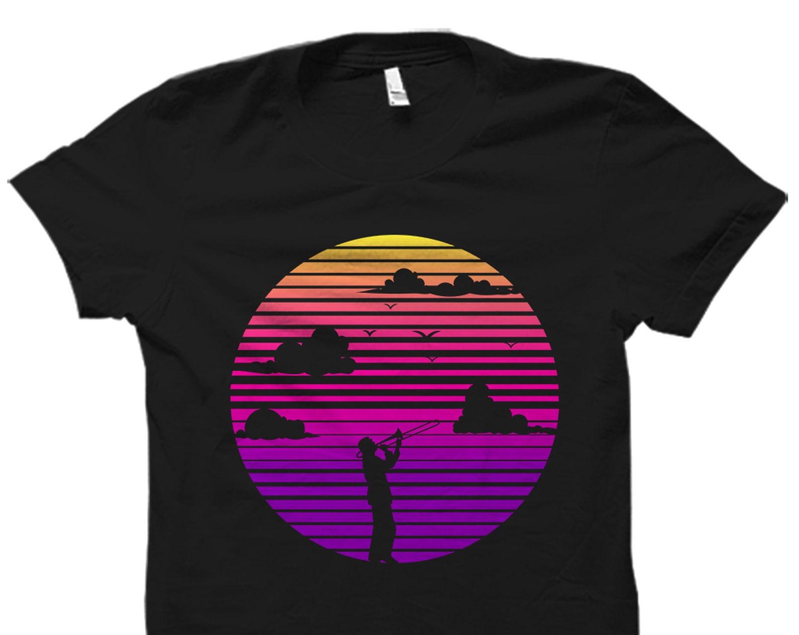 Trombone Retro Shirt. Trombone Shirt. Trombone Player Gift. Marching Band Shirt. Trombone Lover Shirt. Trombone Gift. Trombone Retro #OS2407 XL